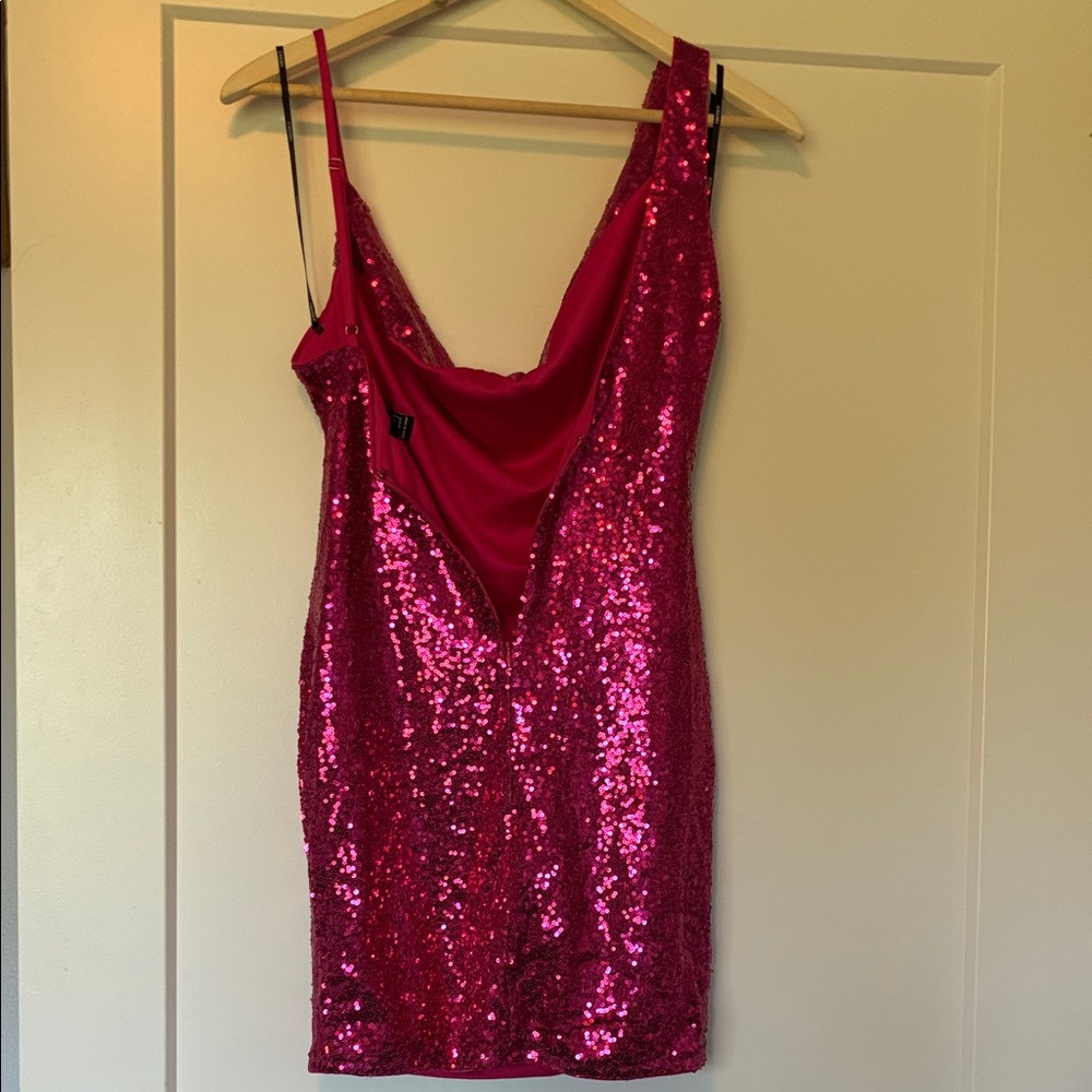 Forever 21 Fuchsia Sequin Mini Dress - Picture 4 of 5
